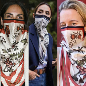 Eugenia Silva, Tamara Falcó, Carolina Adriana Herrera... Celebrities love the 'face mask scarf'.