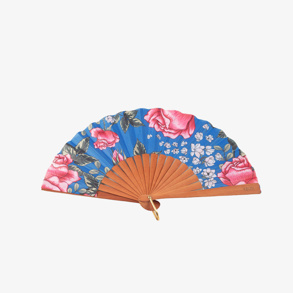 ABANICO 19CM AZAHAR AZUL